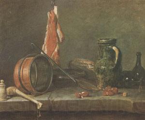 Jean Baptiste Simeon Chardin A Lean Diet  With Cooking Utensils (mk05) Norge oil painting art